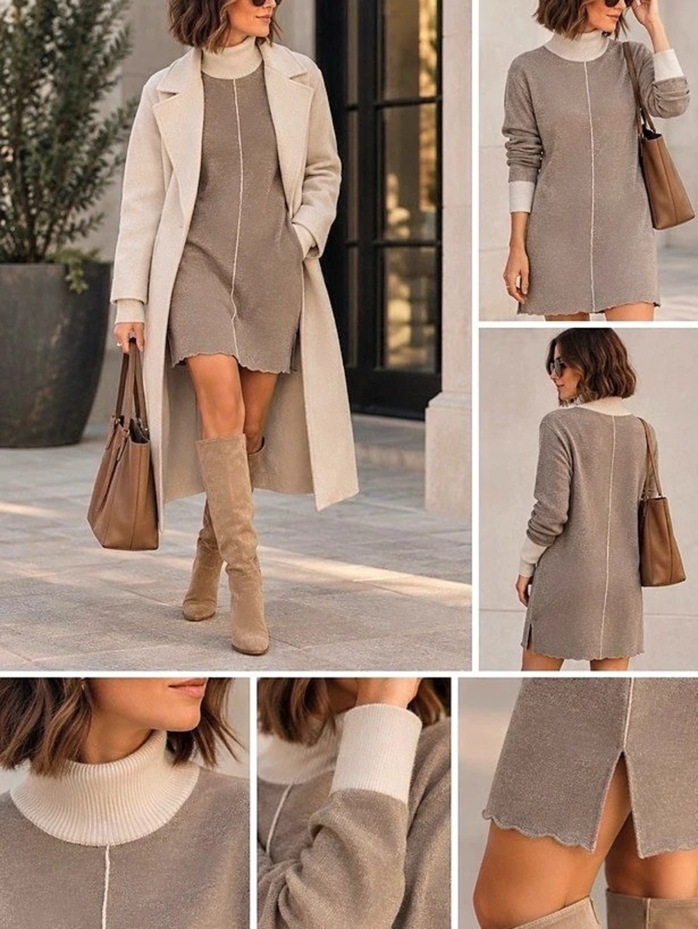 NWT Artisan NY Long Sleeve Turtleneck Sweaterdress